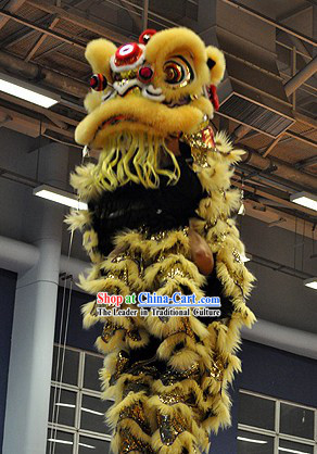 Powerful Professional Competition and Display Lion Dance Head and Costume Complete Set