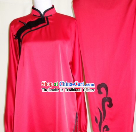 Silk Mandarin Collar Blouse Pants and Belt Kung Fu Clothing Complete Set