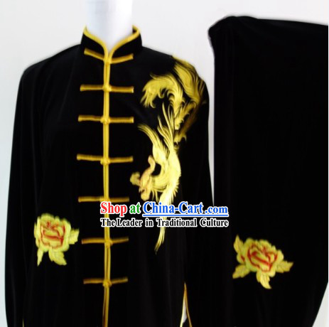 Chinese Top Martial Arts Shop Pleuche Costumes Complete Set