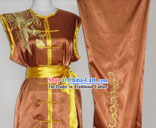 Asian Silk Embroidery Wushu Dress Martial Arts Clothing