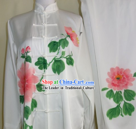 Hand Painted Flower and Butterfly Martial Art Clothes