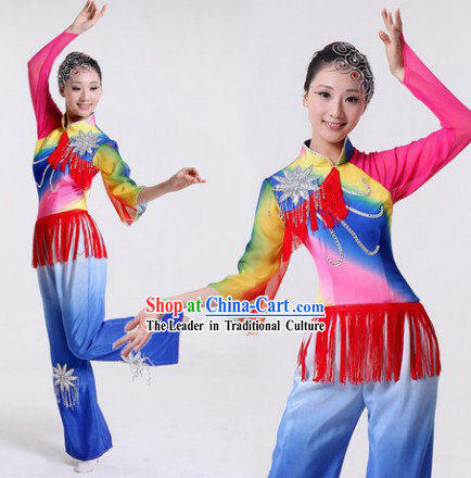 Chorus Dance Group Dance Singing Group Performance Costumes and Headwear Complete Set for Women