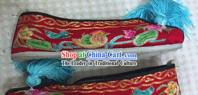 Chinese Opera Mandarin Ducks Embroidery Shoes
