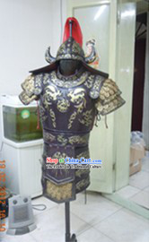 Ancient Chinese Military Armour Clothes and Helmet Complete Set for Adults