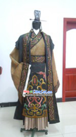 Ancient Chinese Prince Costumes and Headwear Complete Set for Men