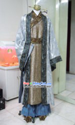 Ancient Chinese Male Costumes and Headwear Complete Set for Men
