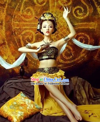 Ancient Dunhuang Dancer Costumes Cape and Accessories for Women
