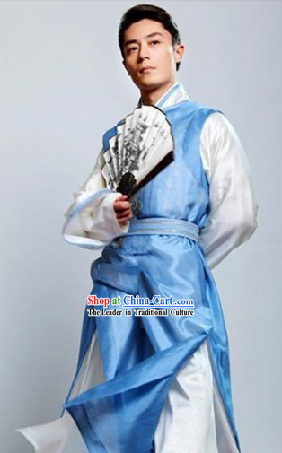 Ancient Chinese Swordsman Costumes Complete Set for Men