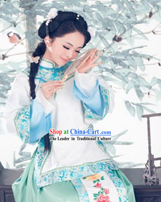 Qing Dynasty Female Beauty Clothes Complete Set for Women