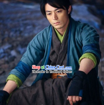 Kung Fu Master Swordsman Costumes Complete Set for Men