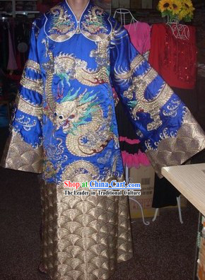 Traditional Chinese Beijing Opera Dragon Embroidery Stage Performance Costumes