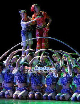 Traditional Chinese Folk Dance Costumes Complete Set