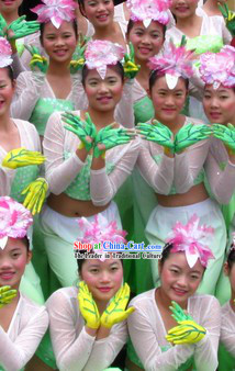 Jasmine Flower Competition Dance Costume and Headwear Complete Set