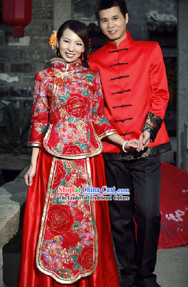 Traditional China Wedding Dresses for Men and Women