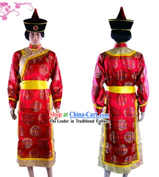 Mongolian Outfit and Hat for Men
