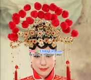 Red Wedding Headdress for Brides