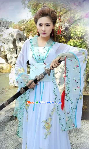 Traditional Chinese Swordwoman Costumes Complete Set