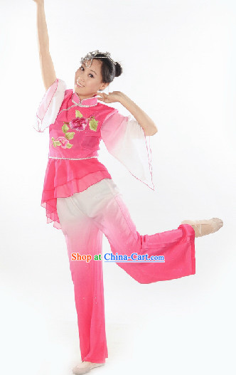 Traditional Yangge Dancing Costume for Girls