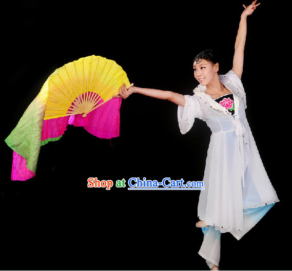 Professional Stage Performance Fan Dancing Costumes for Girls