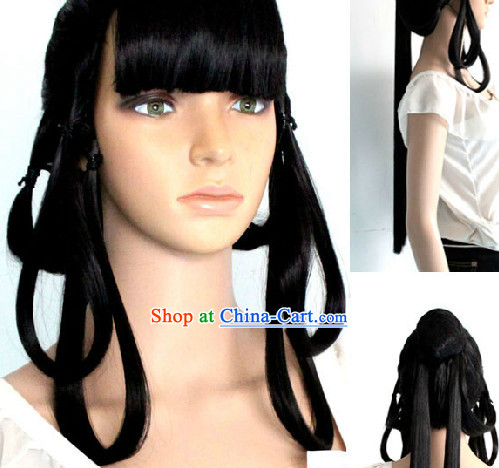 Ancient Chinese Style Long Black Wig for Women