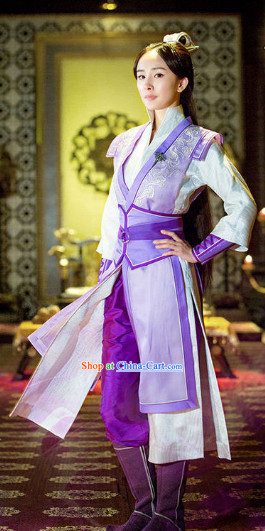 Legend of Ancient Sword Purple Swordswoman Costume Complete Set