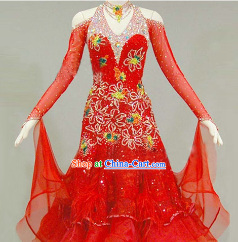 Special Custom Made Latin Waltz Competition Dance Costume
