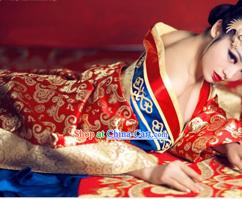 Ancient Chinese Sexy Tang Dynasty Concubine Clothes