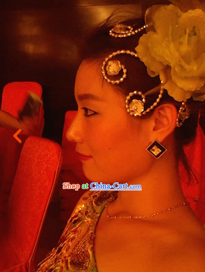 Traditional Chinese Flower Hairpin for Professional Dance Use