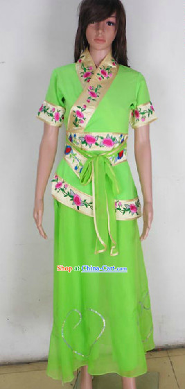 Chinese Folk Classical Dancing Costumes for Professional Stage Performance