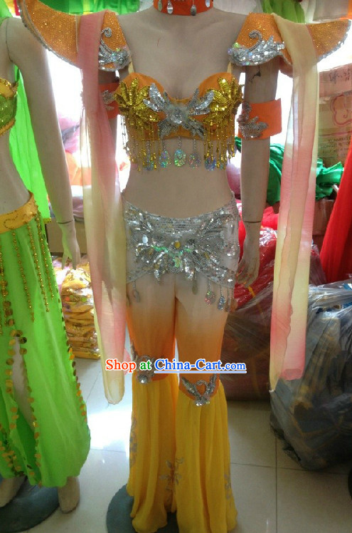 Professional Custom Make Stage Performance Indian Belly Ribbon Dancing Costumes