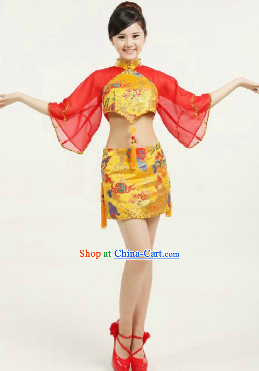 Professional Custom Make Stage Performance Chinese Knot Dancing Costumes
