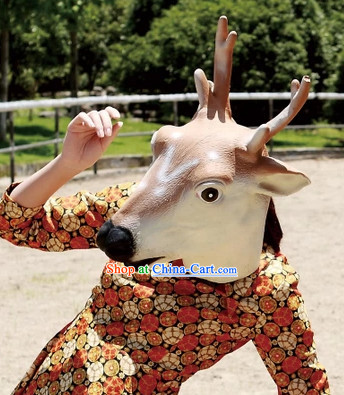 Stage Performance Spotted Deer Head Mask