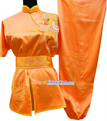 Top Silk Short Sleeves Kung Fu Suit