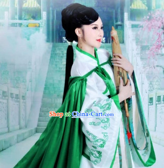 Ancient Green Swordsman Costumes for Women