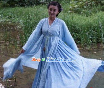 the Journey of Flower Chinese TV Drama White Hanfu Clothes for Women