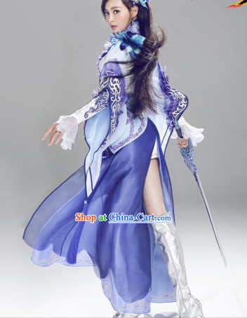 Internet Games Character Heroine Costumes and Hair Accessories