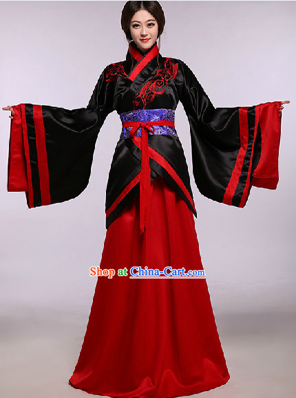 Black Ancient Chinese Traditional Dresses