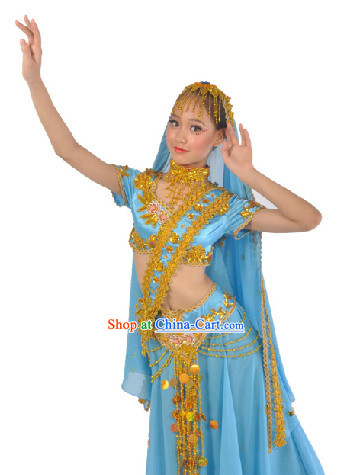 Indian Traditional Dancing Costumes and Veil for Women