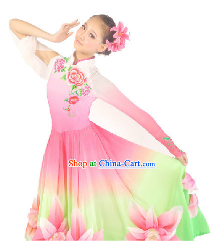 Professional Stage Performance Flower Dance Costumes Suit for Women