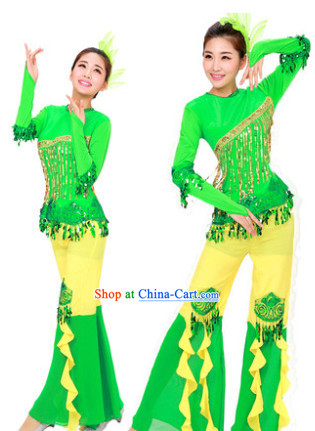 Chinese National Fan Dance Team Suit