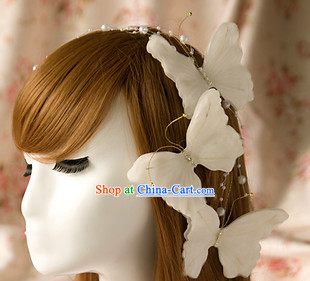 White Butterfly Wedding Hairstyles _ Hair Accessories