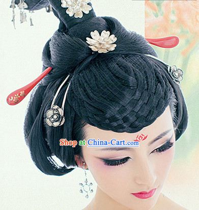 Traditional Chinese Empress Wig and Hair Jewelry