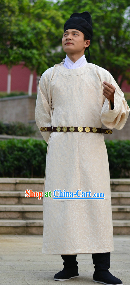 Everyday Court Dress Tang Dynasty Gown Clothes Complete Set for Men