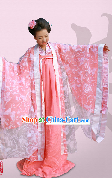 Tang Dynasty Hanfu Da Xiu Shan Ceremonial Garment and Hair Accessories Complete Set for Women
