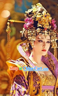 Handmade Chinese Empress Wig and Hair Accessories