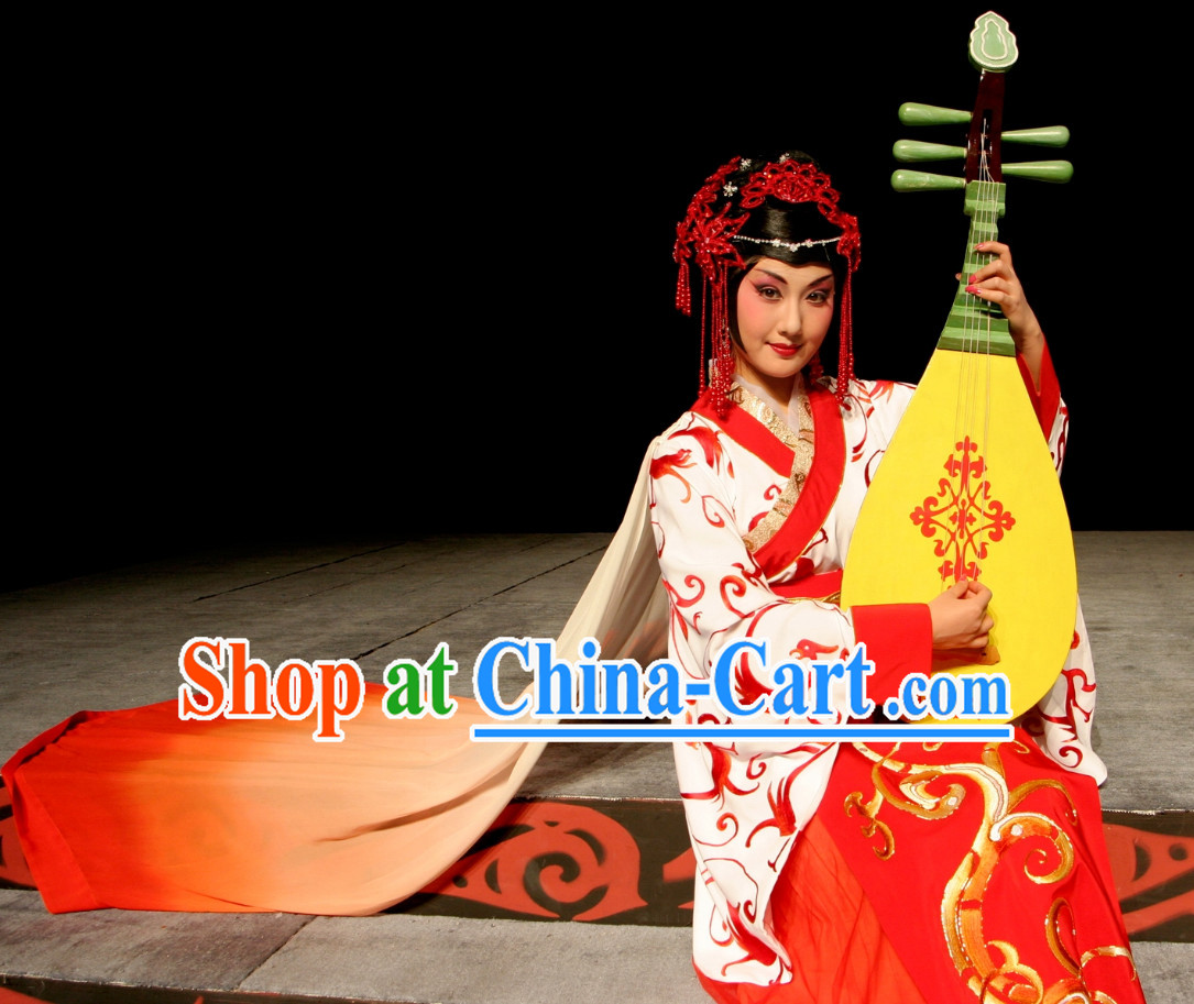 Wang Zhaojun Theatre Costumes and Headwear Complete Set