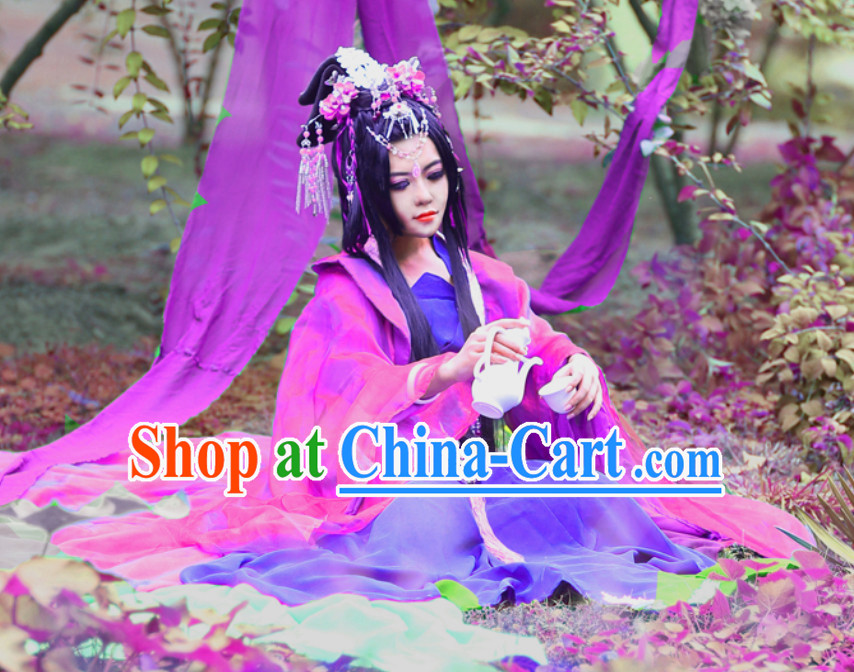 Chinese Empress Clothing and Hair Jewelry Complete Set