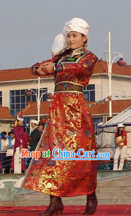 Chinese Mongolian Clothing and Hat