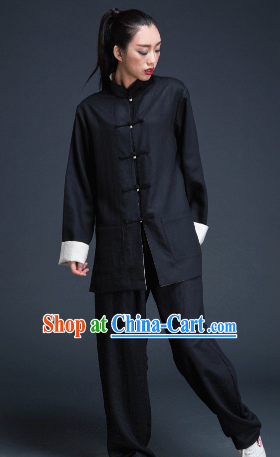 Black Traditional Martial Arts Uniforms for Women