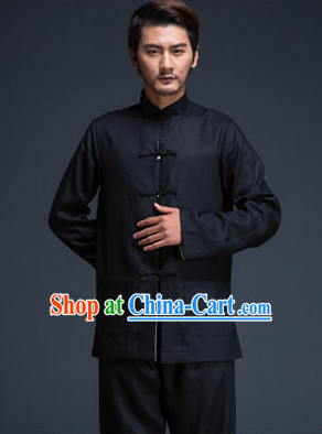 Black Traditional Martial Arts Uniforms for Men